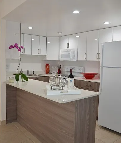Kitchens with Quartz Countertops and Two-Toned Cabinetry