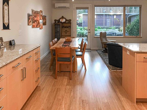 Looking towards the living room and outdoor community area.