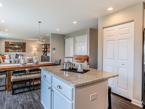 Kitchen overlooking dining area