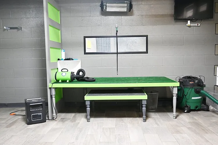 Dog grooming table at Kearney Apartment Homes.