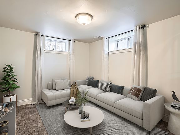 Virtually staged living room.