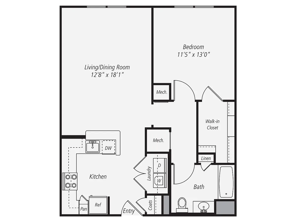 Floor plan A2.1 Renovated
