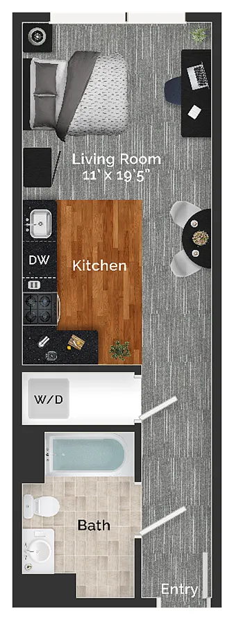 Floor plan 06 STUDIO - 1 BATH