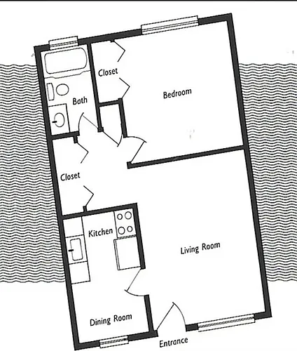 Floor plan 1 Bedroom