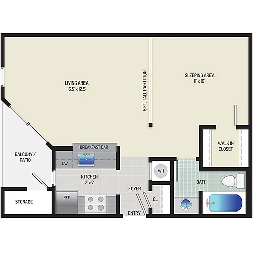 Floor plan Studio