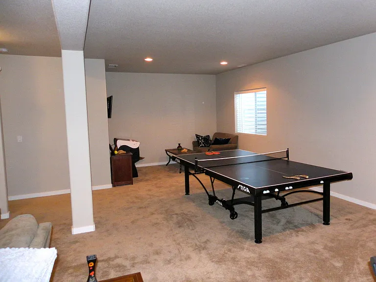 Great area for a pool table or other fun games.