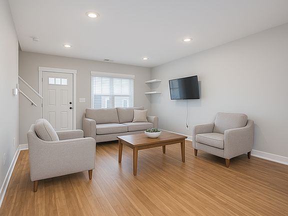 The living room is relaxing, cozy, and offers a smart TV.