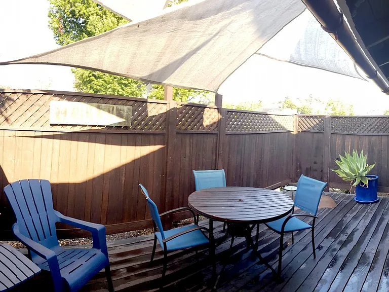private outdoor porch of living room