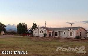 House at sunset landscape