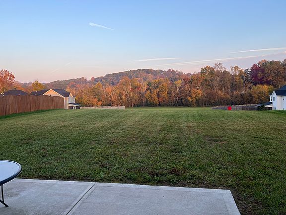 Backyard with open view.