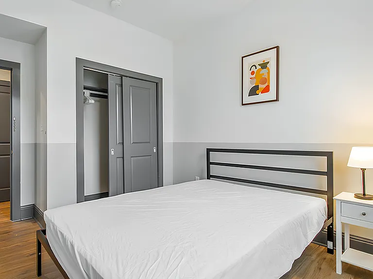 Spacious closet in brand new bedroom (similar room shown)