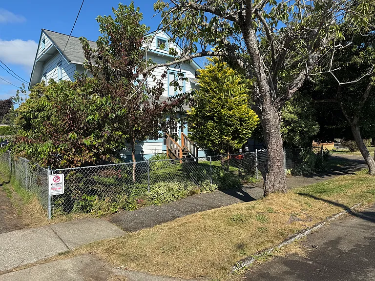 Lots of mature plants and trees provide shade and privacy