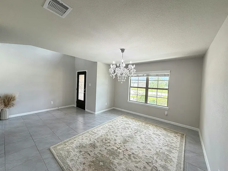 Front entryway & dining area