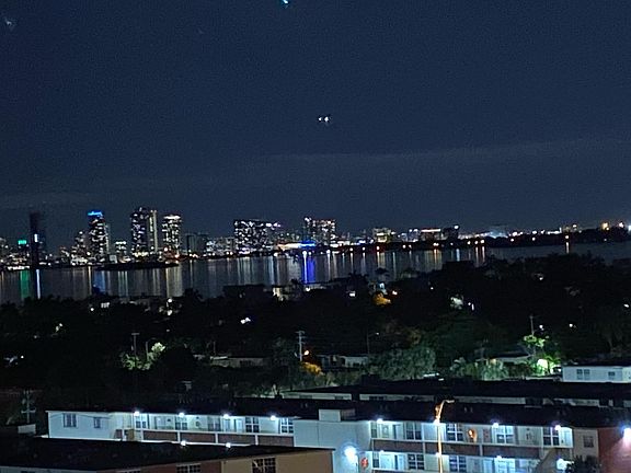 View from balcony at night