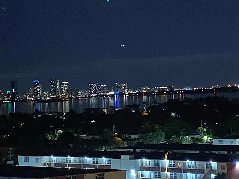 View from balcony at night