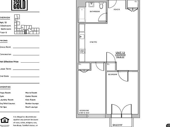 2nd image of 250 Gold St #416