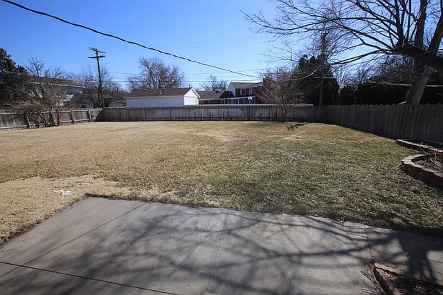 Large backyard
