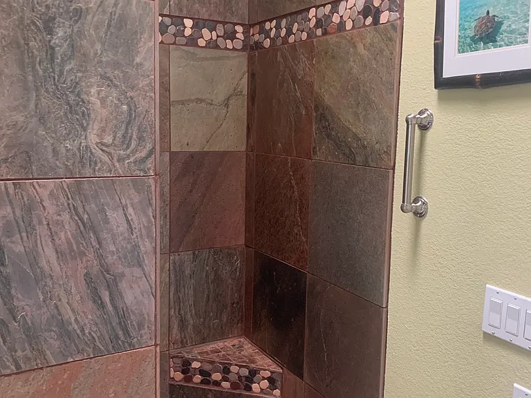 Upstairs Guest Bathroom with Walk-In Shower