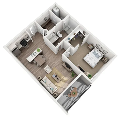 Floor plan Aria - One Bedroom