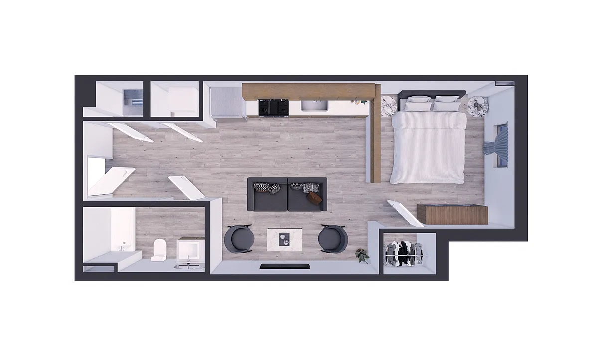 Floor plan Adagio (1 Bedroom Junior)