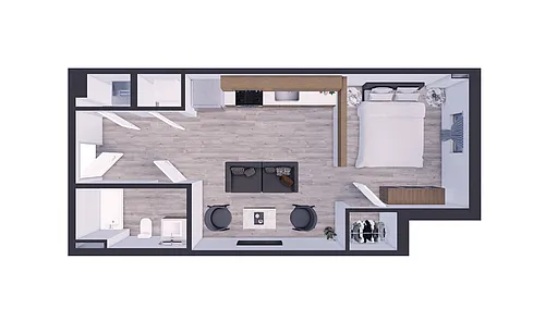 Floor plan Adagio (1 Bedroom Junior)