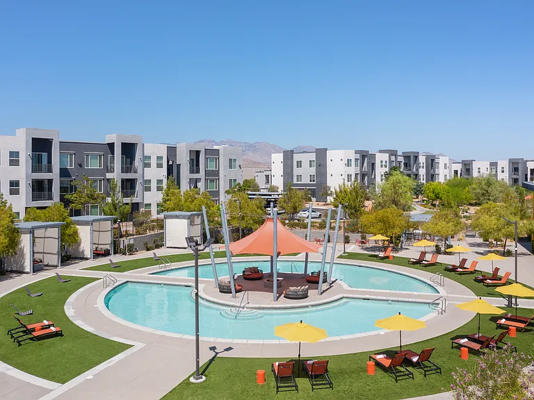 Make every day feel like a resort day with a sparkling swimming pool steps from your front door.