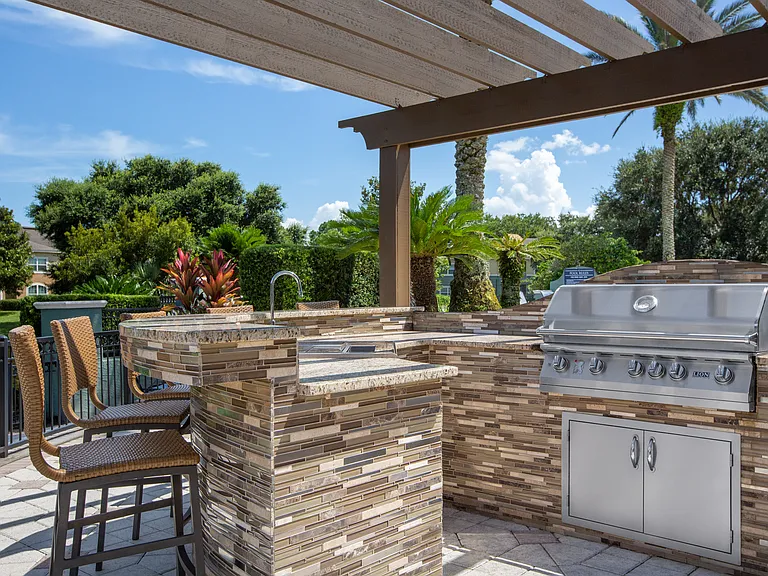 Fire up the grill and enjoy outdoor dining with friends.