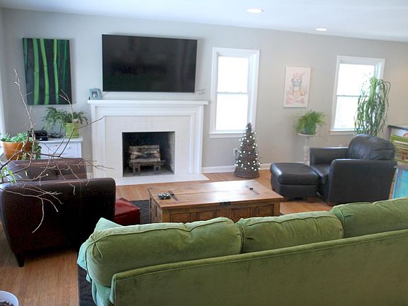 Gorgeous fireplace ready for your TV mounted above. Lots of room for relaxing with family and friends