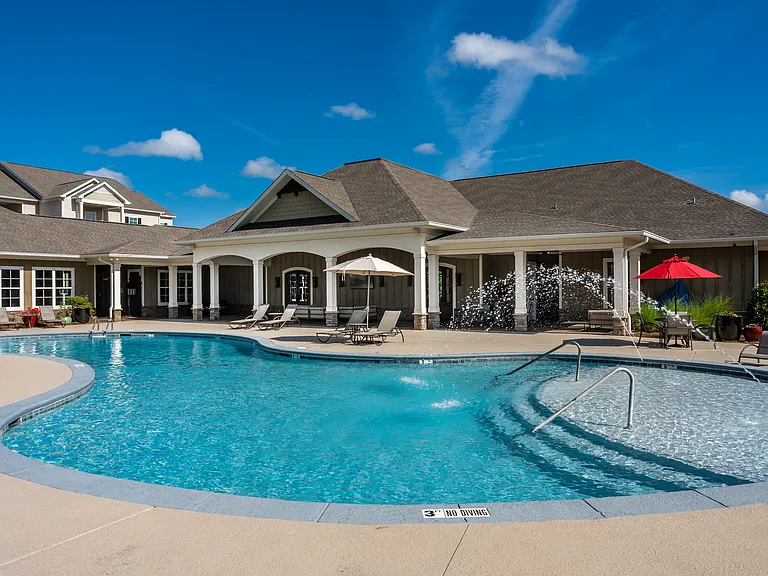 Resort-style swimming pool and clubhouse