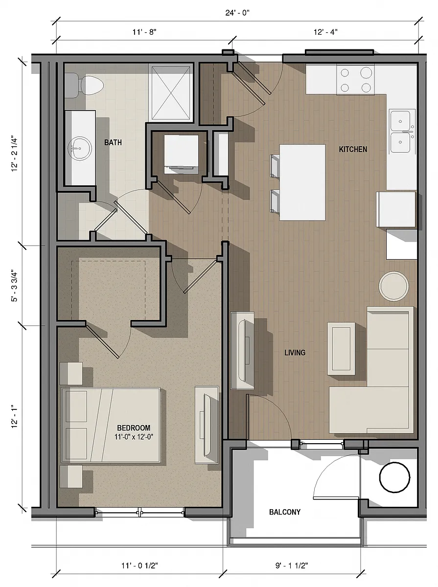 Floor plan 1B