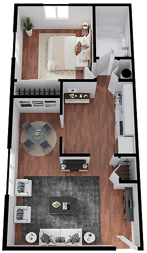 Floor plan 1 Bedroom Large