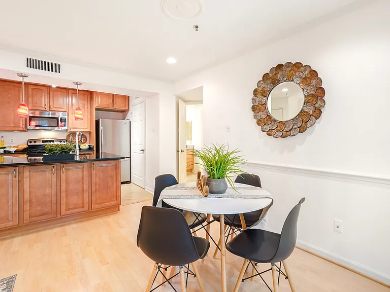 Open kitchen with peninsula.