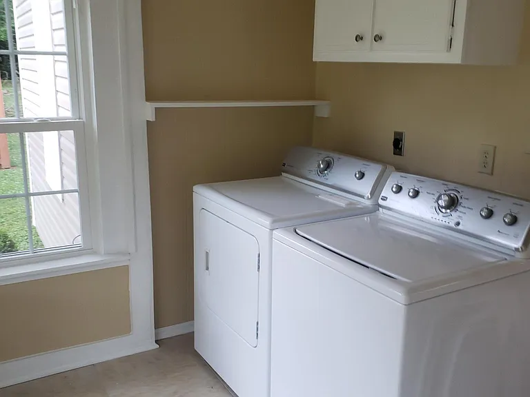 Washer and dryer come with house. Blinds will be installed s