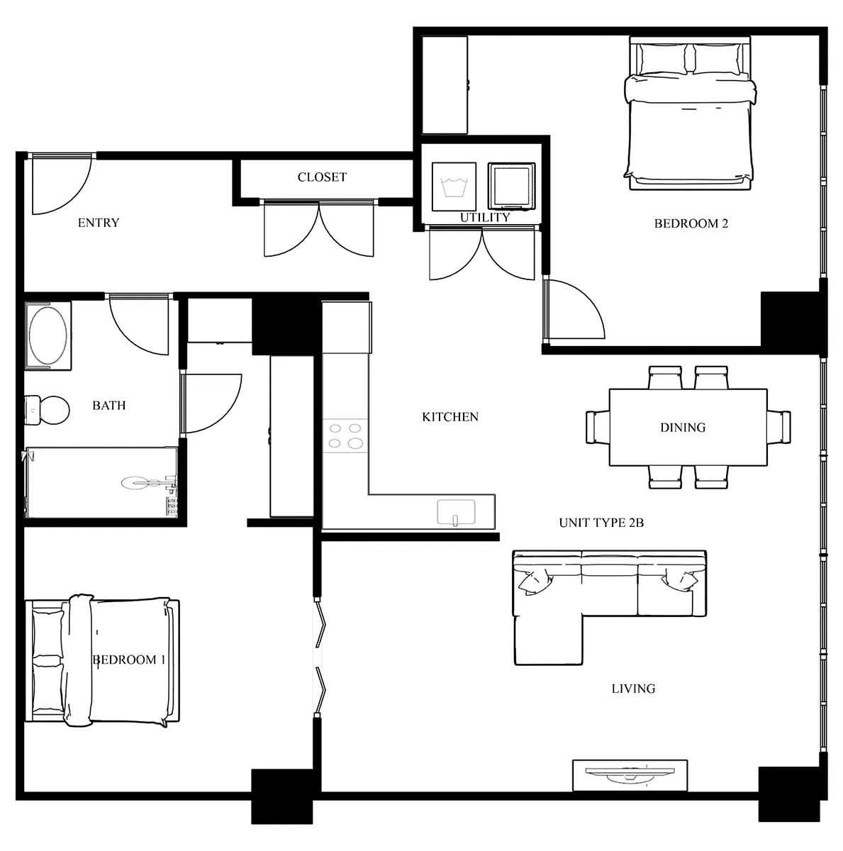 Floor plan 2B