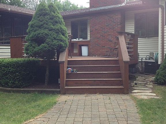 Rear deck view from pool 
