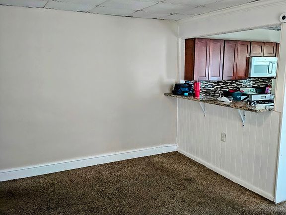 Living room and kitchen counter
