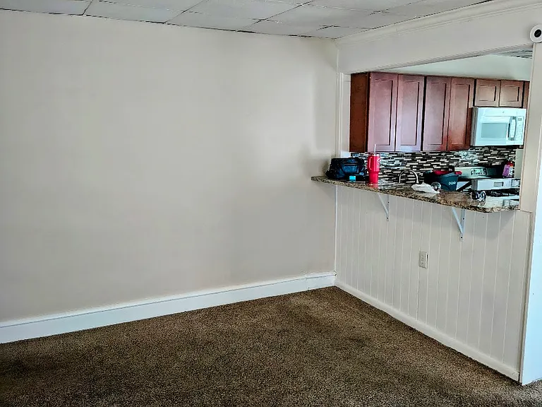 Living room and kitchen counter