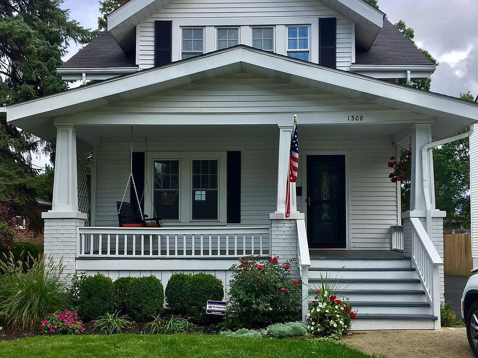 front of house, off-street parking available in shared driveway and 1 car garage