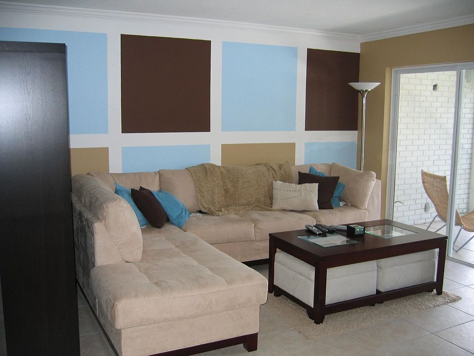 Living area with large glass doors