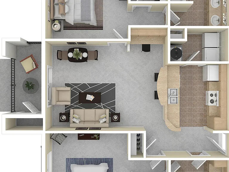 B3 3D Floor Plan B3 3D Floor Plan