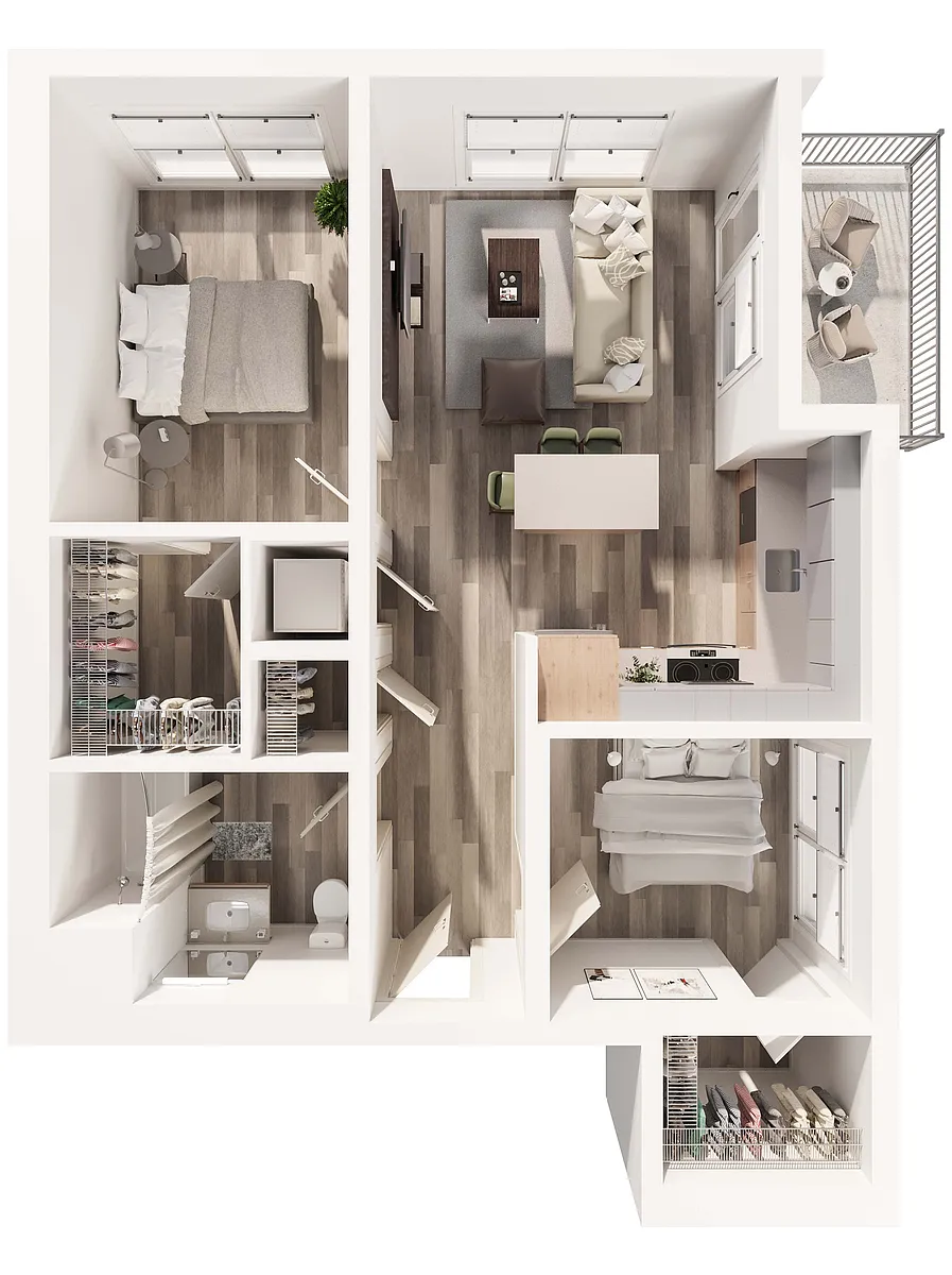 Floor plan Two Bedroom