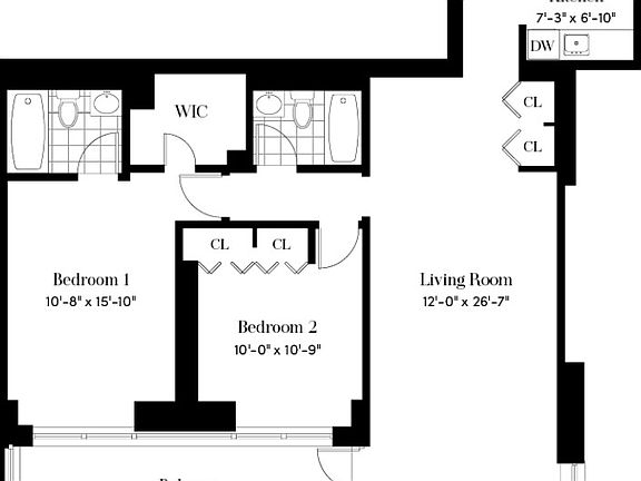 2nd image of 124 W 60th St APT 46H