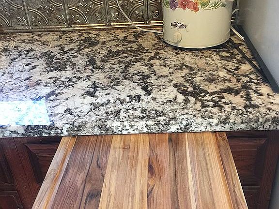 Built in teak board 