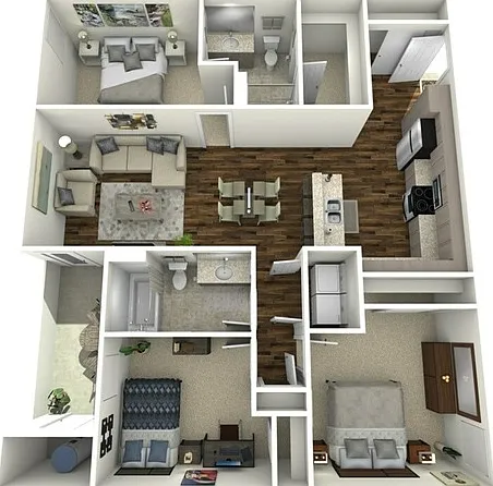 Three bedroom, two bath, 1,238 square foot apartment home Three bedroom, two bath, 1,238 square foot apartment home