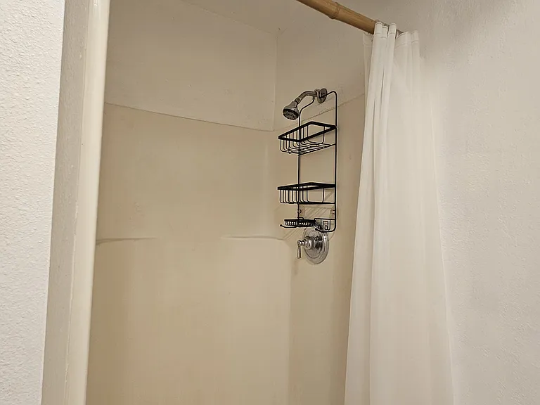 Shower inside studio