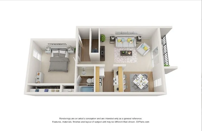 Floor plan 1 Bedroom