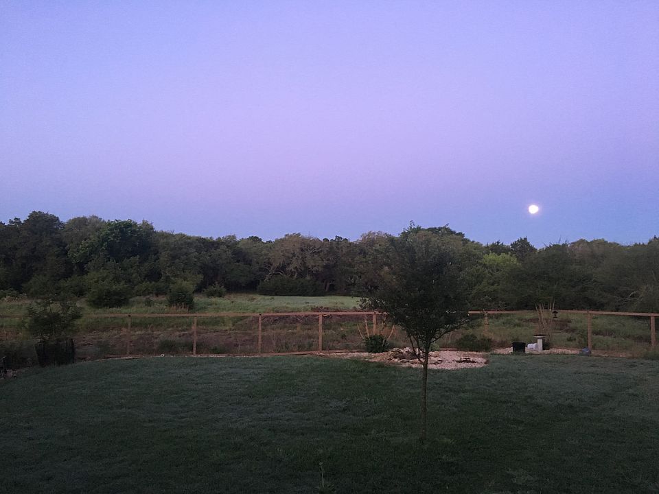Backyard Sunrise with Moon