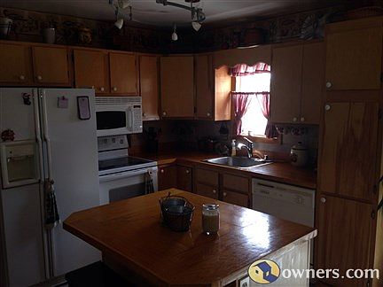 Kitchen with custom wood countertops