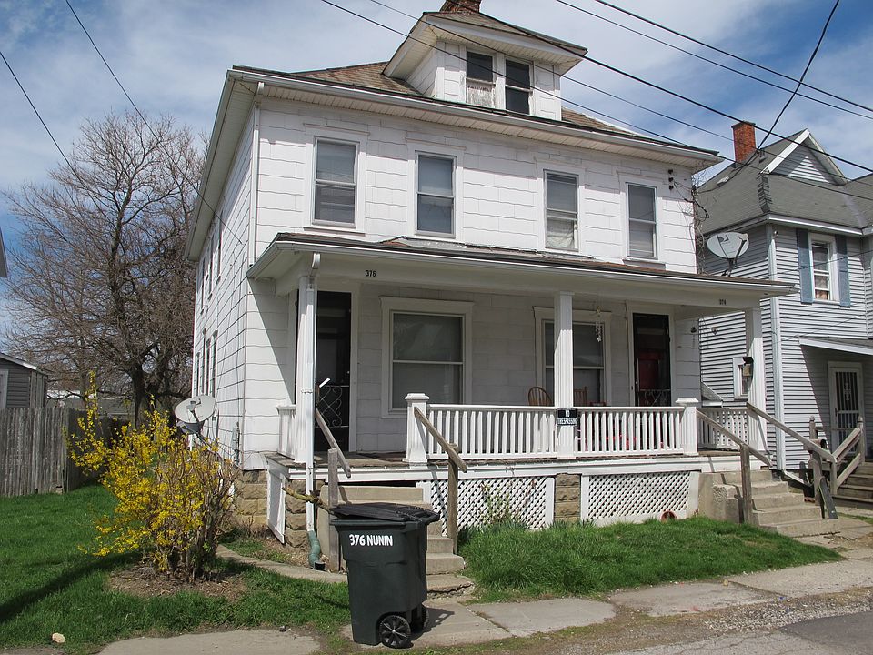 Front view. 376 is left side of house.
