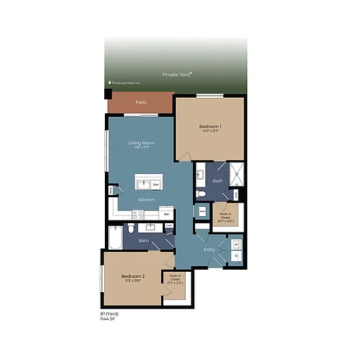Floor plan B1 (Yard)
